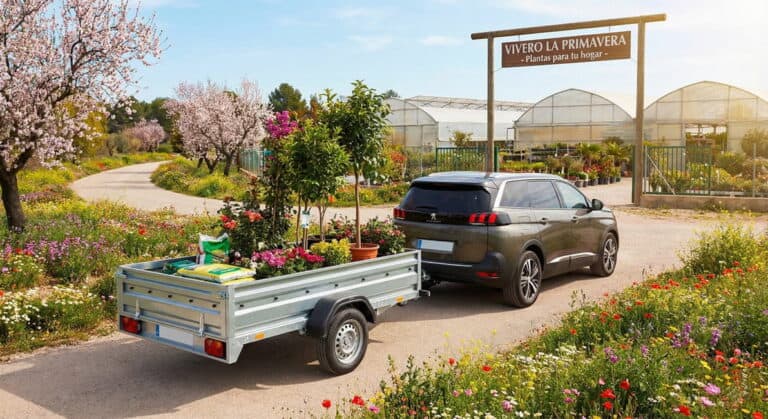 Remolques ligeros para jardinería y bricolaje